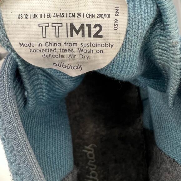 Allbirds shoes men's 12 blue Tree Toppers sneakers - Picture 6 of 8